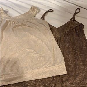 Lot of 2 shimmer tank tops